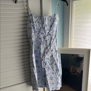 Cotton Candy Blue Spaghetti Strap Sundress Mini